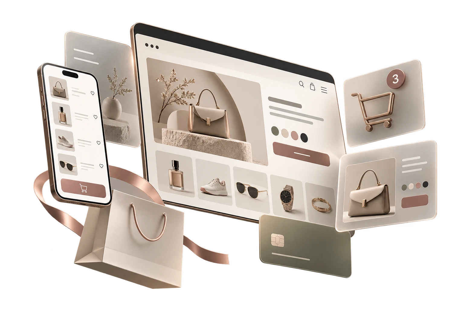 E-commerce storefront mockup